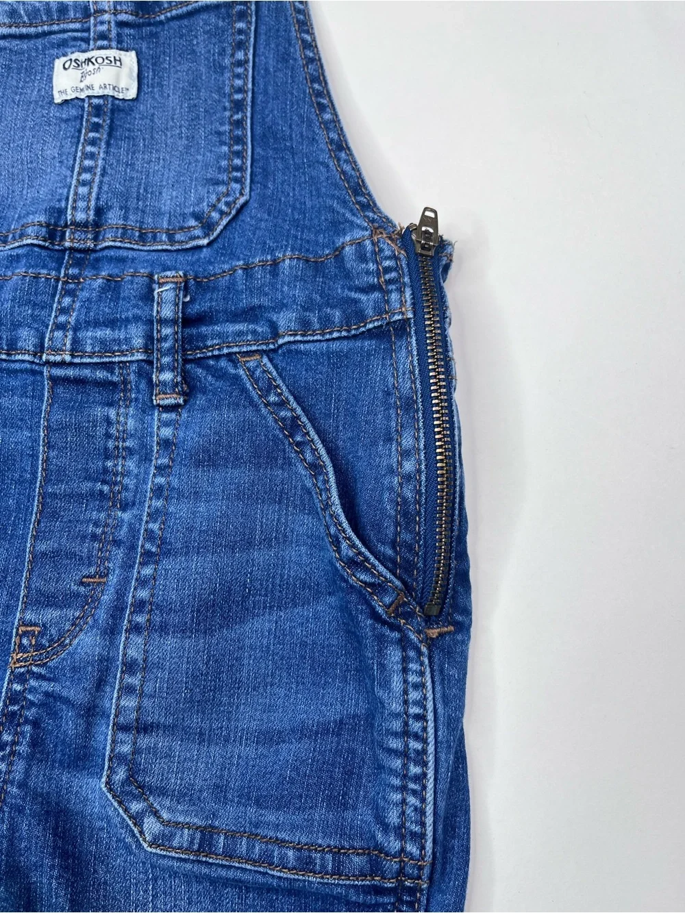 OshKosh B'gosh Blue Denim Girls Overalls Size 7